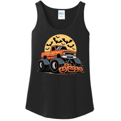 Halloween Shirts Monster Truck Pumpkins Ladies Essential Tank