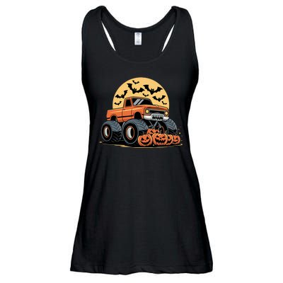 Halloween Shirts Monster Truck Pumpkins Ladies Essential Flowy Tank