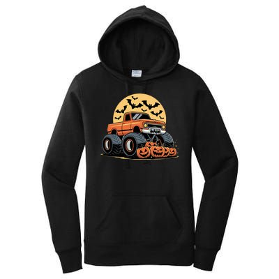 Halloween Shirts Monster Truck Pumpkins Women's Pullover Hoodie