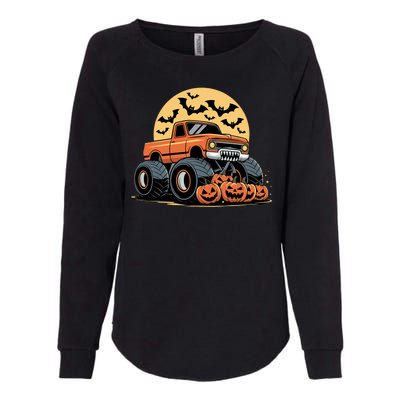 Halloween Shirts Monster Truck Pumpkins Womens California Wash Sweatshirt