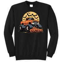 Halloween Shirts Monster Truck Pumpkins Tall Sweatshirt