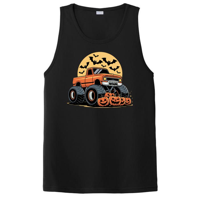 Halloween Shirts Monster Truck Pumpkins PosiCharge Competitor Tank