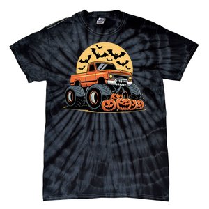 Halloween Shirts Monster Truck Pumpkins Tie-Dye T-Shirt