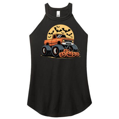 Halloween Shirts Monster Truck Pumpkins Women’s Perfect Tri Rocker Tank