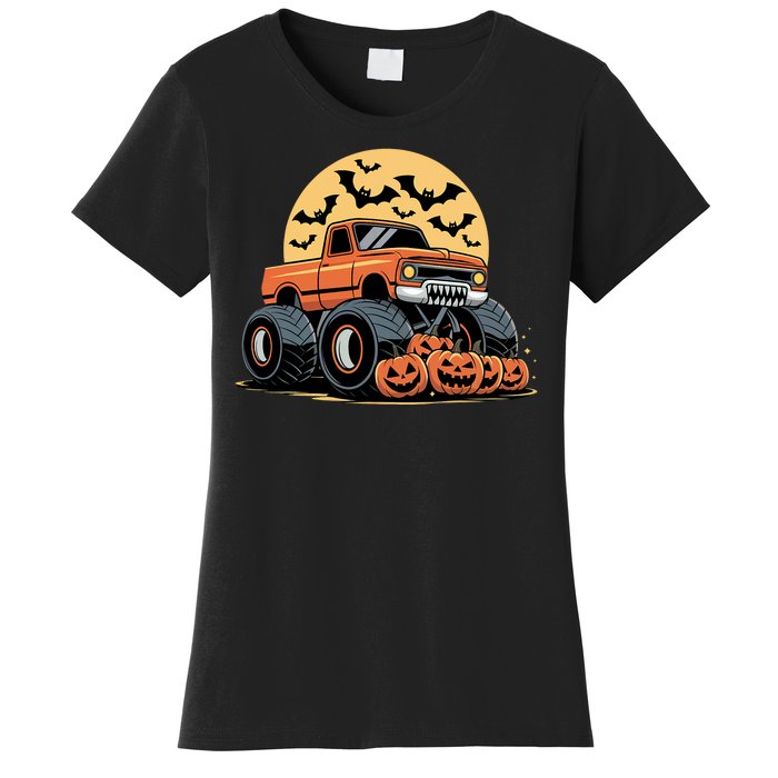 Halloween Shirts Monster Truck Pumpkins Women's T-Shirt