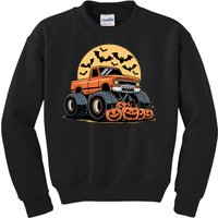 Halloween Shirts Monster Truck Pumpkins Kids Sweatshirt