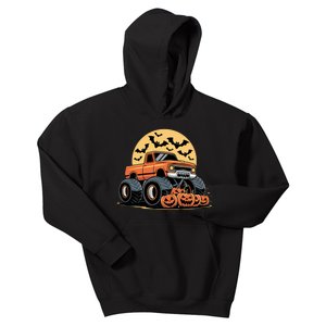 Halloween Shirts Monster Truck Pumpkins Kids Hoodie