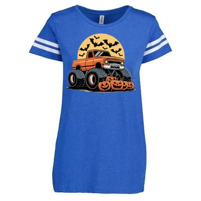 Halloween Shirts Monster Truck Pumpkins Enza Ladies Jersey Football T-Shirt