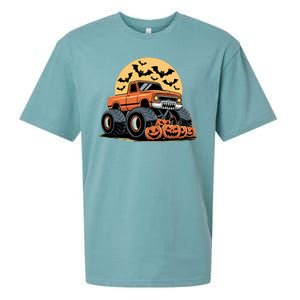 Halloween Shirts Monster Truck Pumpkins Sueded Cloud Jersey T-Shirt