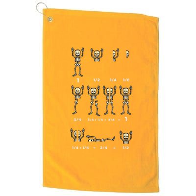 Halloween Skeleton Math Fraction Platinum Collection Golf Towel