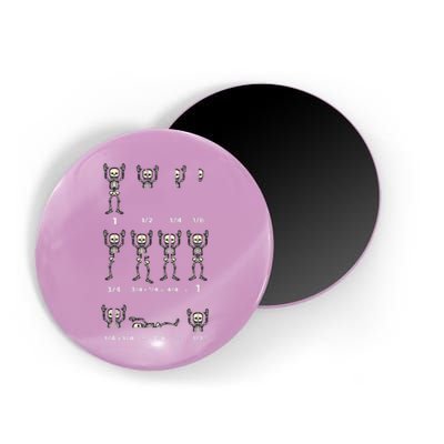 Halloween Skeleton Math Fraction Magnet