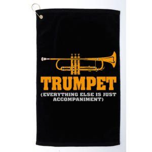 High School Marching Band Brass Horn Perfect Gift Platinum Collection Golf Towel