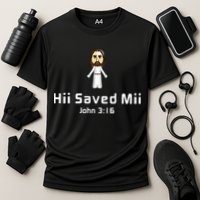 Hii Saved Mii John 316 Jesus Cooling Performance Crew T-Shirt