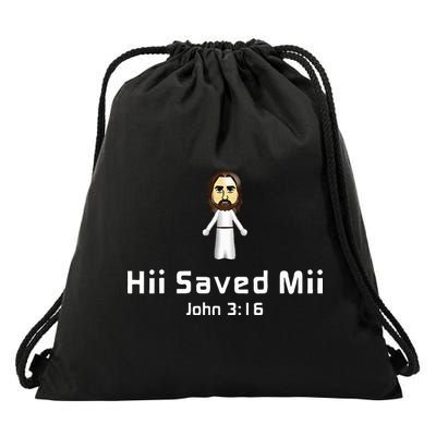 Hii Saved Mii John 316 Jesus Drawstring Bag