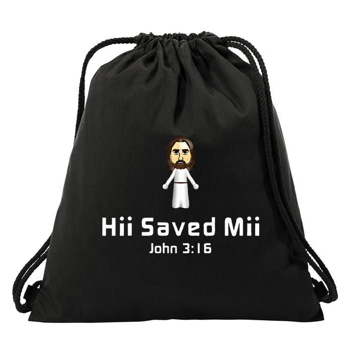 Hii Saved Mii John 316 Jesus Drawstring Bag