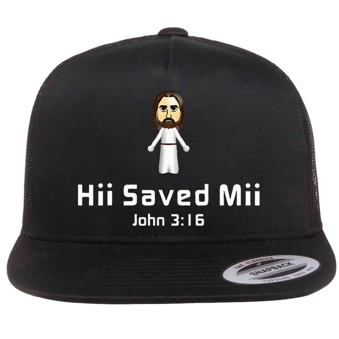 Hii Saved Mii John 316 Jesus Flat Bill Trucker Hat