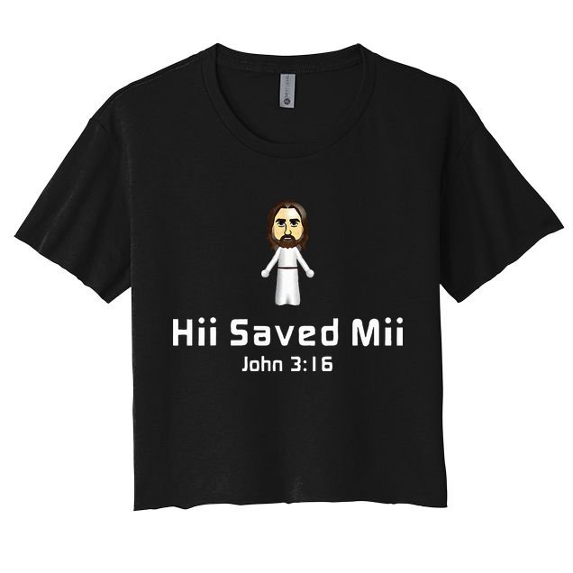Hii Saved Mii John 316 Jesus Women's Crop Top Tee