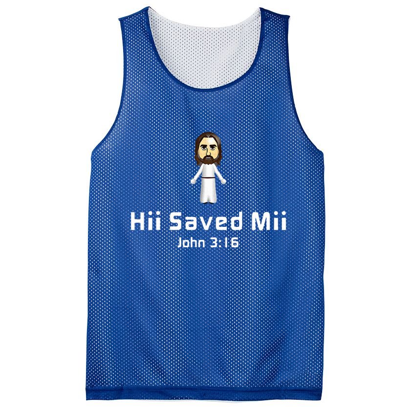 Hii Saved Mii John 316 Jesus Mesh Reversible Basketball Jersey Tank
