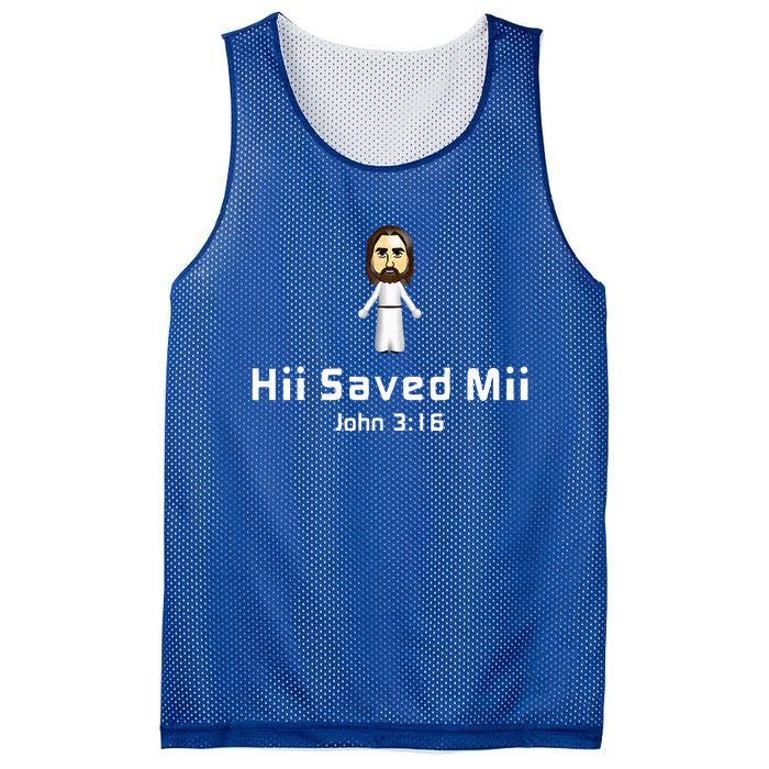 Hii Saved Mii John 316 Jesus Mesh Reversible Basketball Jersey Tank