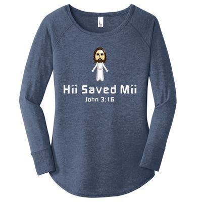 Hii Saved Mii John 316 Jesus Women's Perfect Tri Tunic Long Sleeve Shirt