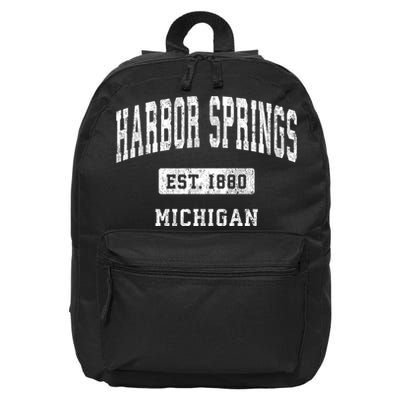 Harbor Springs Michigan Mi Vintage Established Athletic Sports Design 16 in Basic Backpack