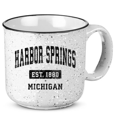 Harbor Springs Michigan Mi Vintage Established Athletic Sports Design 15oz Campfire Ceramic Mug