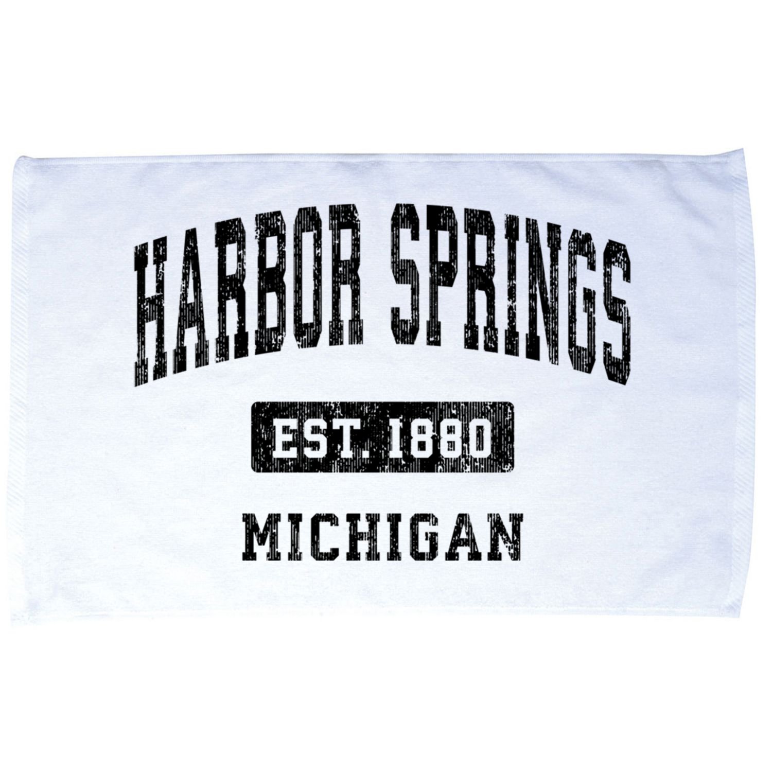 Harbor Springs Michigan Mi Vintage Established Athletic Sports Design Microfiber Hand Towel