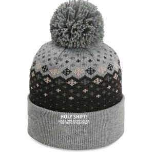 Holy Shift Math Geek and Nerd Funny Math PI Day The Baniff Cuffed Pom Beanie