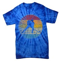 Hockey Stick Mask Puck Ice Vintage Retro 70s 80s 90s Gift Tie-Dye T-Shirt