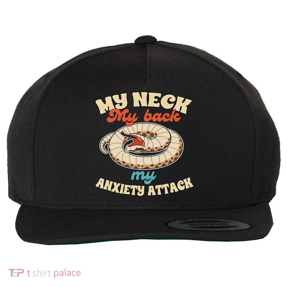 Hognose Snake Mom Reptile My Neck My Back My Anxiety Attack Wool Snapback Cap