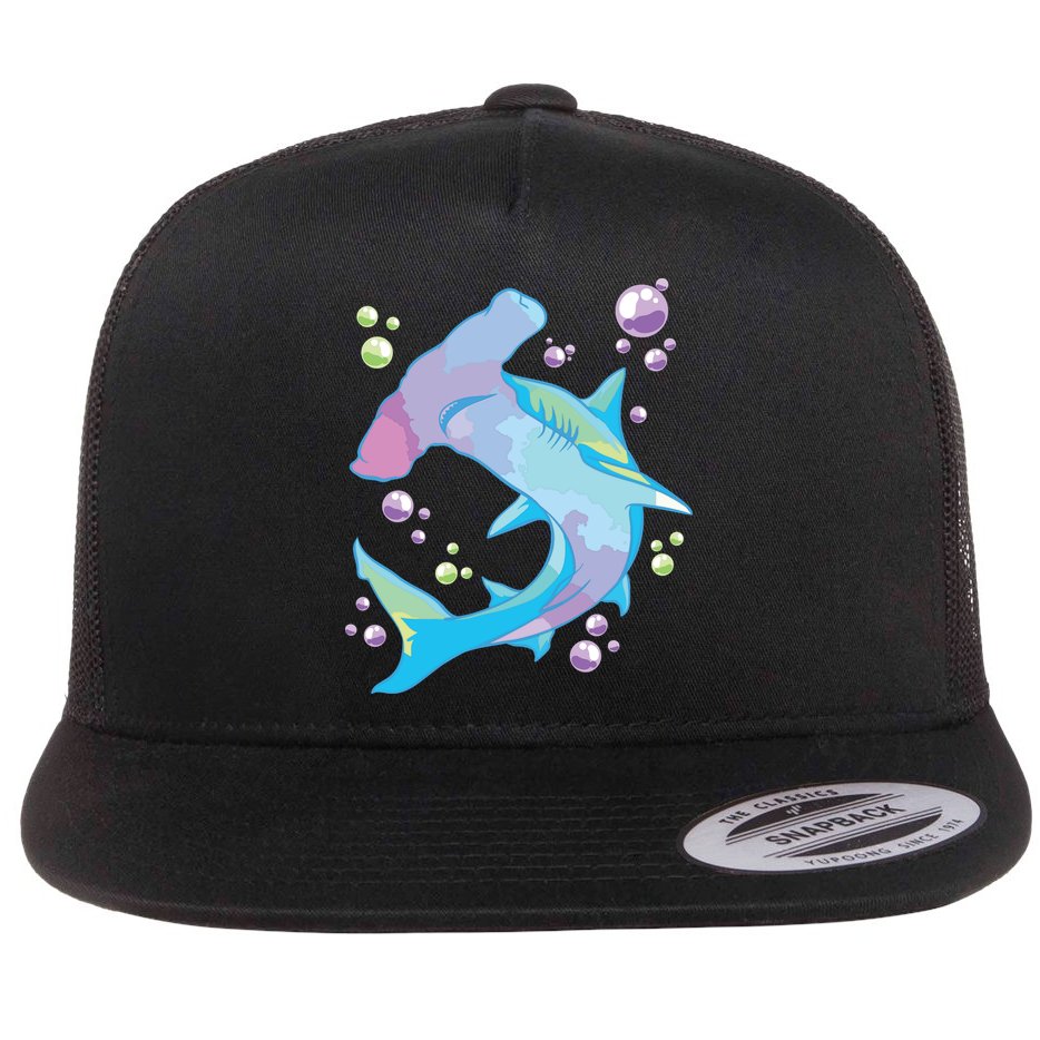 Hammerhead Shark Marine Life Gift For Flat Bill Trucker Hat