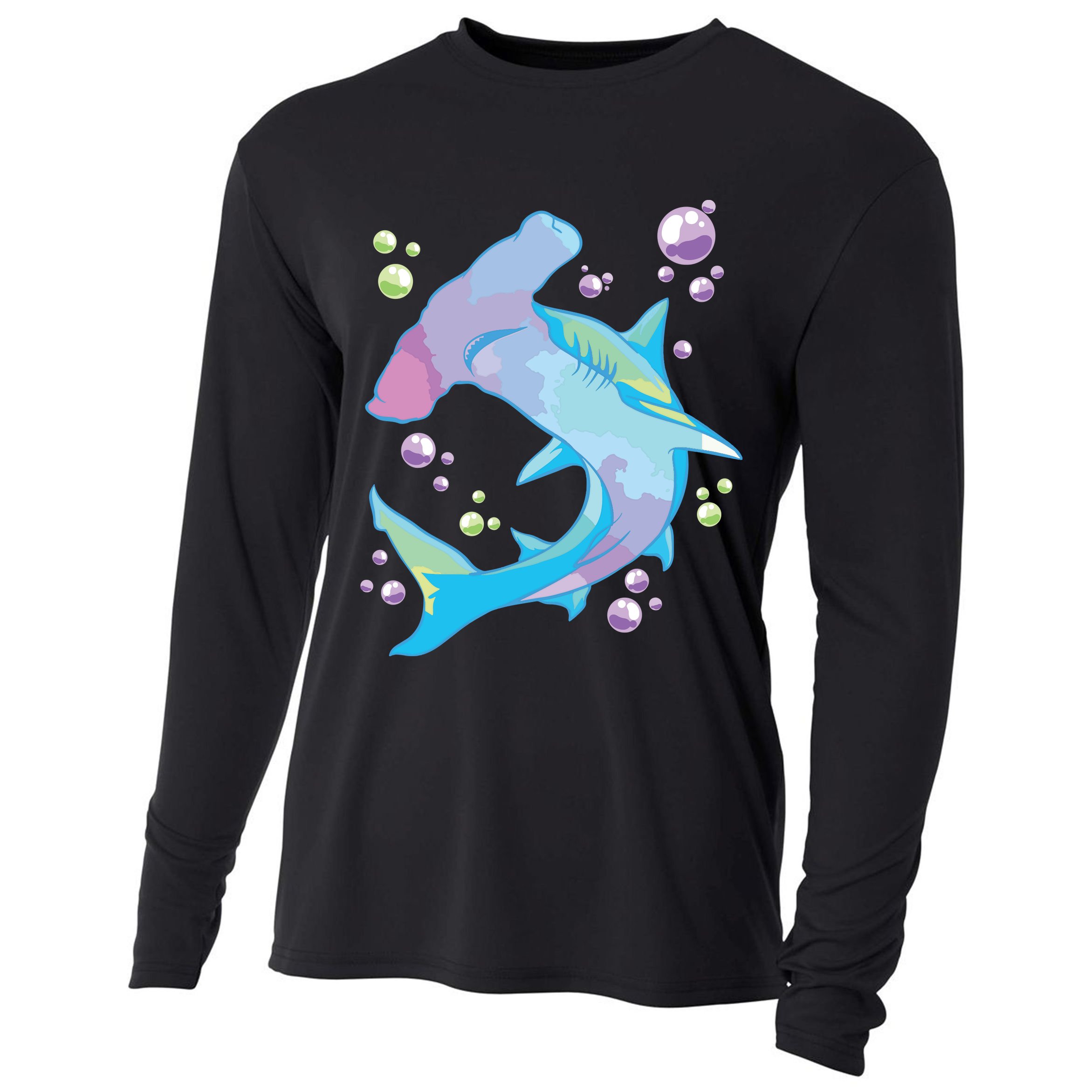 Hammerhead Shark Marine Life Gift For Cooling Performance Long Sleeve Crew