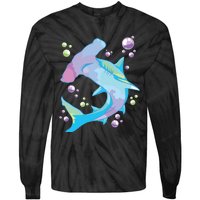 Hammerhead Shark Marine Life Gift For Tie-Dye Long Sleeve Shirt