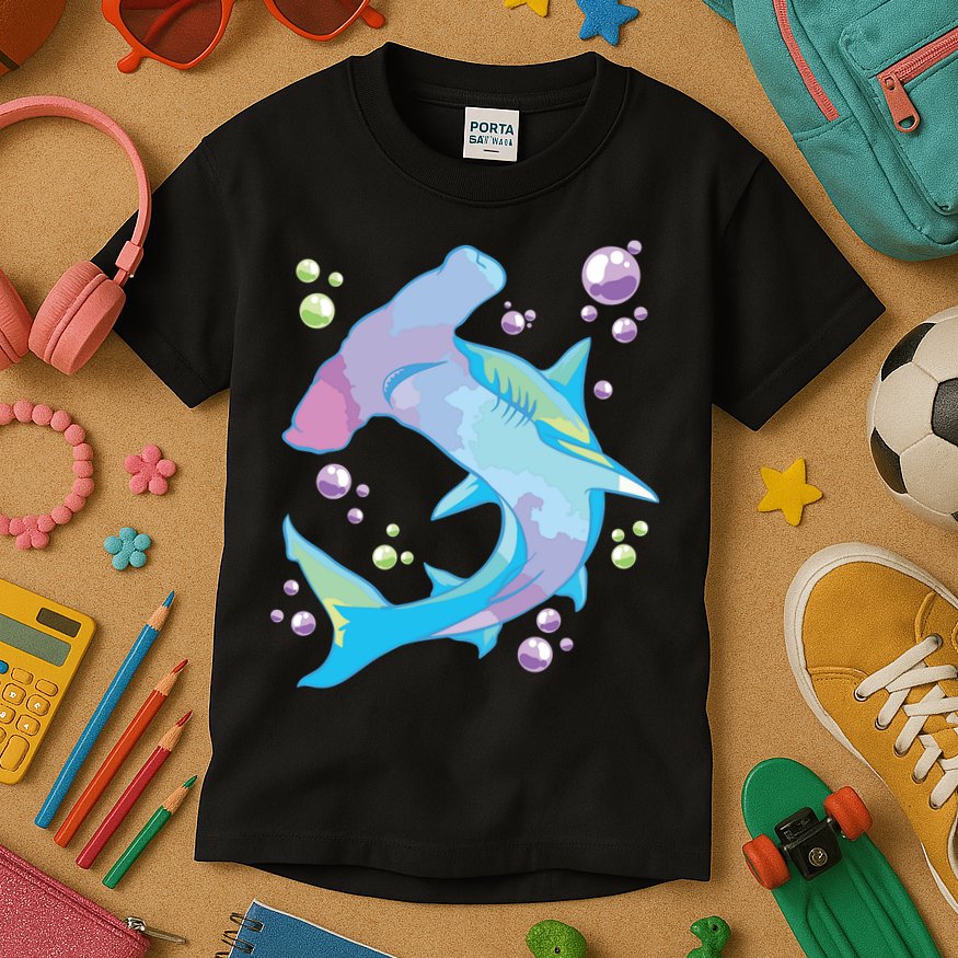 Hammerhead Shark Marine Life Gift For Kids T-Shirt