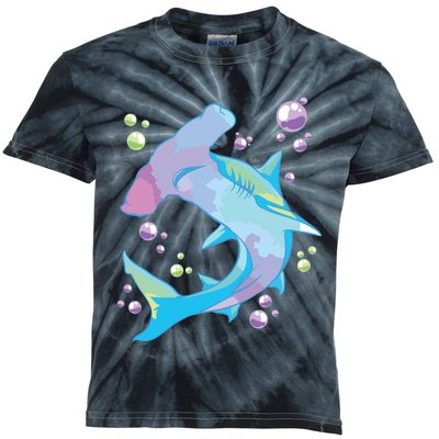 Hammerhead Shark Marine Life Gift For Kids Tie-Dye T-Shirt