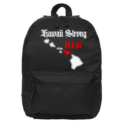 Hawaii Strong Maui Gift 16 in Basic Backpack