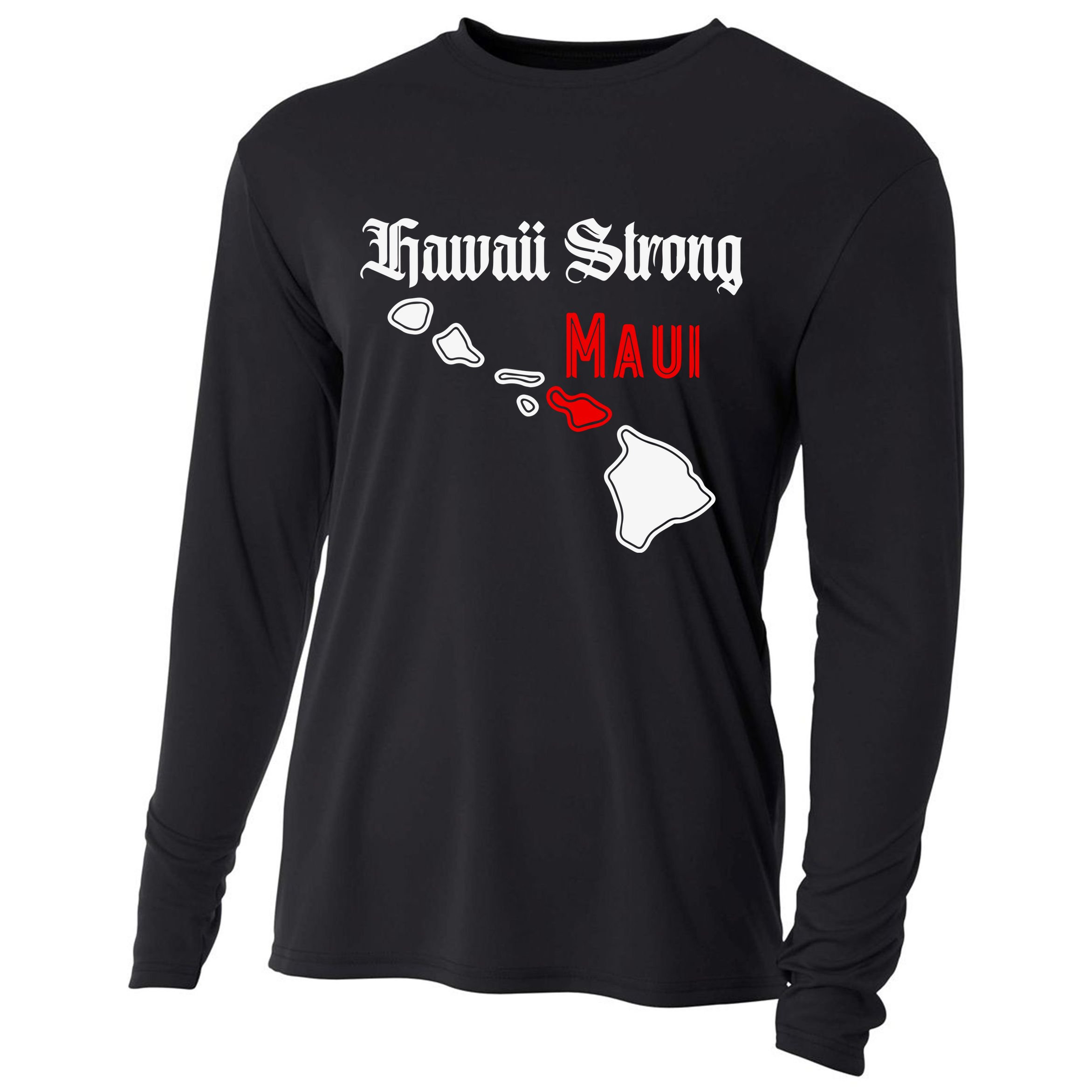 Hawaii Strong Maui Gift Cooling Performance Long Sleeve Crew