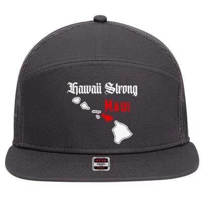 Hawaii Strong Maui Gift 7 Panel Mesh Trucker Snapback Hat