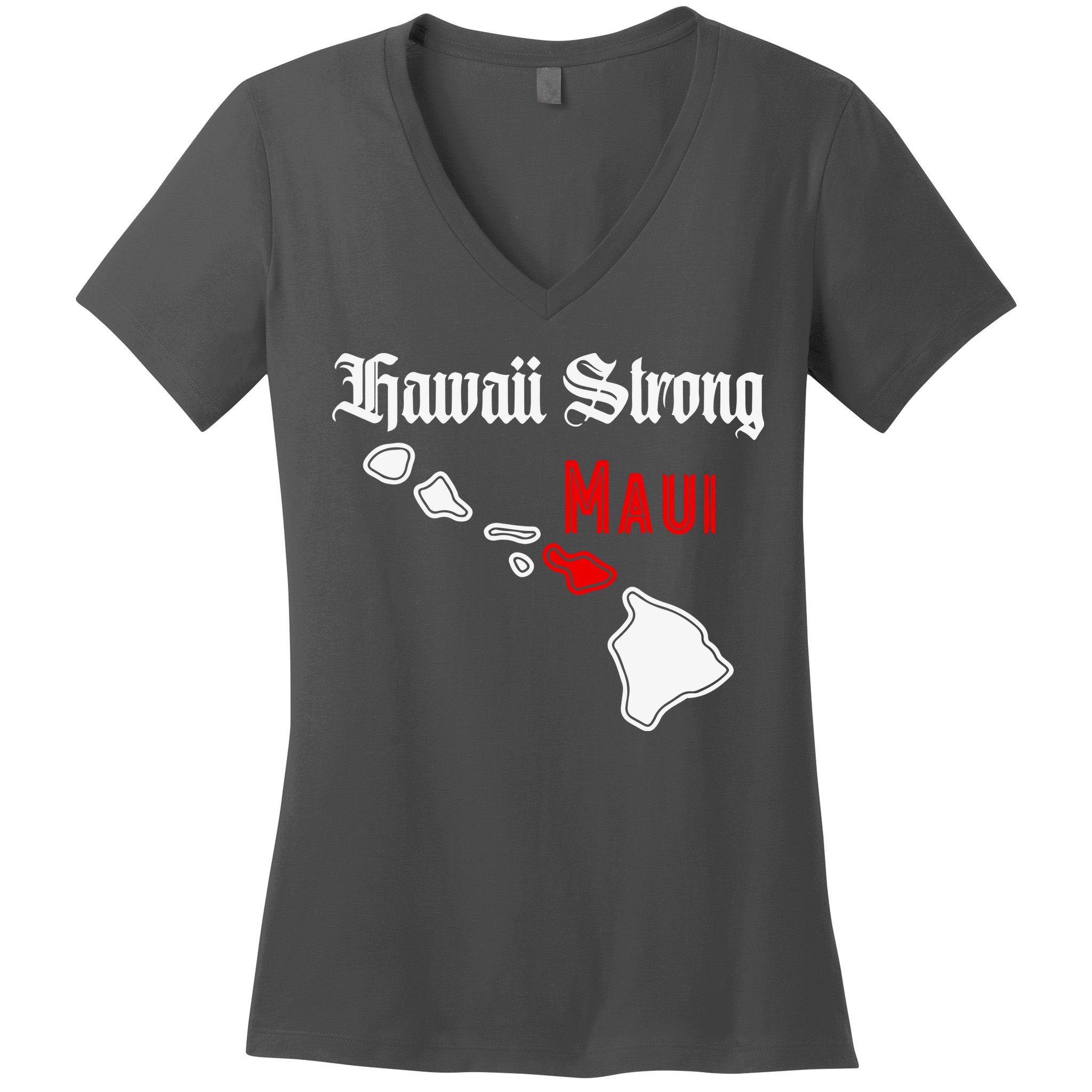 Hawaii Strong Maui Gift Women's V-Neck T-Shirt