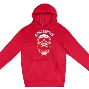 Hike Skull Mountain Trail Hiker Hiking Premium Pullover Hoodie