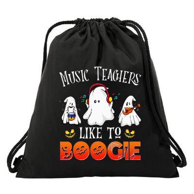 Halloween School Marching Band Music Teachers Like To Boogie Drawstring Bag