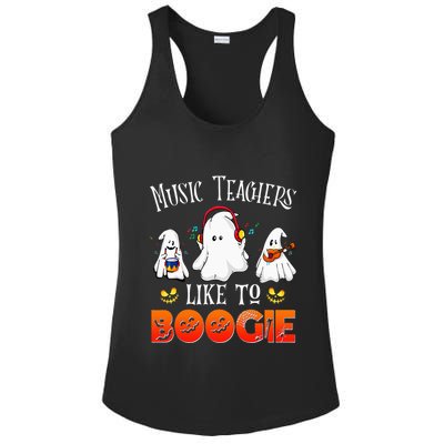 Halloween School Marching Band Music Teachers Like To Boogie Ladies PosiCharge Competitor Racerback Tank