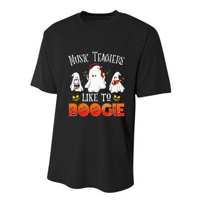 Halloween School Marching Band Music Teachers Like To Boogie Youth Performance Sprint T-Shirt
