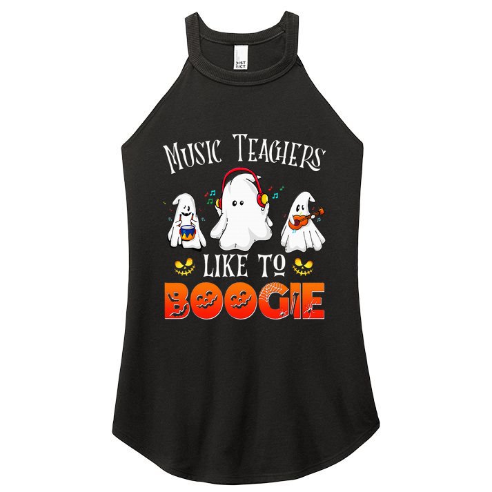 Halloween School Marching Band Music Teachers Like To Boogie Women's Perfect Tri Rocker Tank