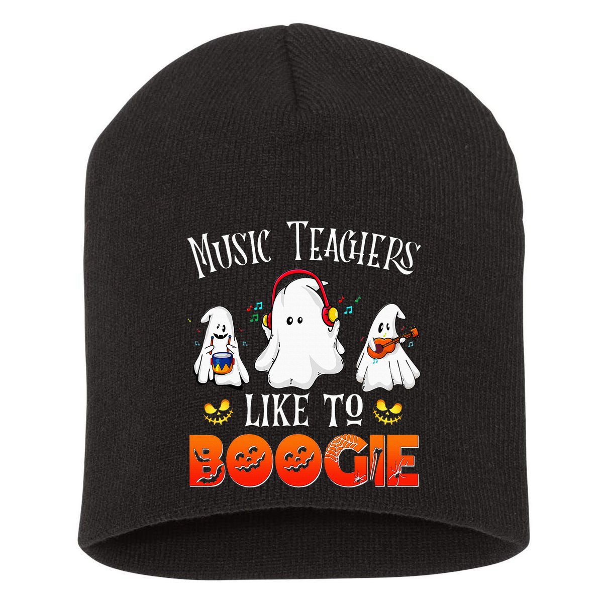 Halloween School Marching Band Music Teachers Like To Boogie Short Acrylic Beanie