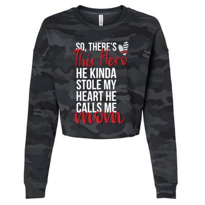 He Stole My Heart Firefighter Mom Of A Fire Gift Cropped Pullover Crew