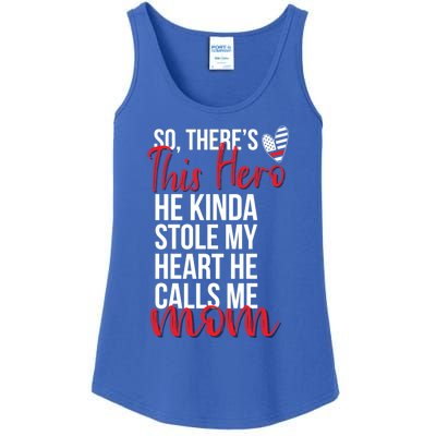 He Stole My Heart Firefighter Mom Of A Fire Gift Ladies Essential Tank