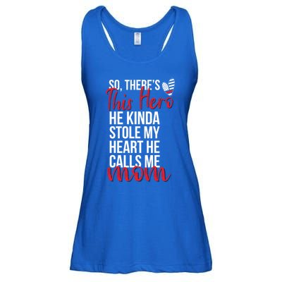 He Stole My Heart Firefighter Mom Of A Fire Gift Ladies Essential Flowy Tank