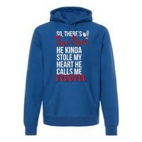 He Stole My Heart Firefighter Mom Of A Fire Gift Premium Hoodie