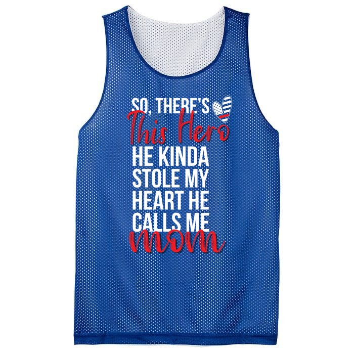 He Stole My Heart Firefighter Mom Of A Fire Gift Mesh Reversible Basketball Jersey Tank